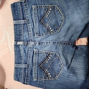 Ariat REAL Women's Demin Jeans Size 29s Mid Rise Bootcut Rodeo Western Size 8